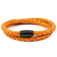 Armbånd-Orange-Læder